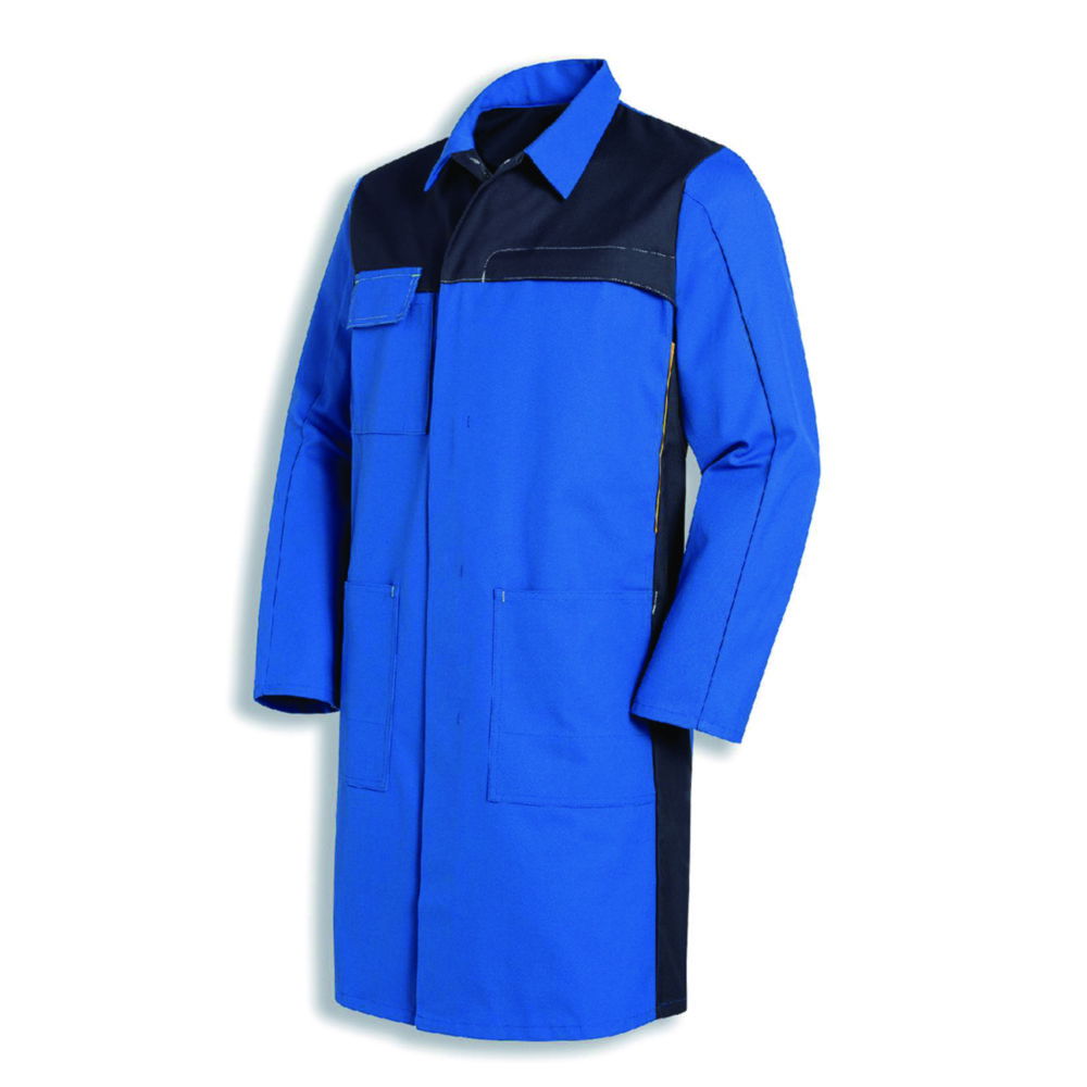 Uvex Men’s Laboratory Coat, Size 60/62, Corn Blue, 65% Cotton, 35% PE, 1/1 Arm, Type 16282