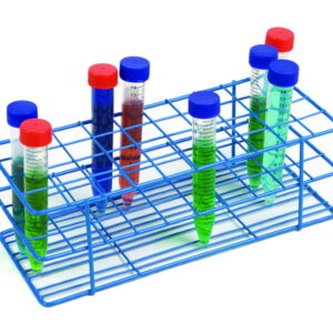 Heathrow Scientific Coated Wire Tube Rack 16–20mm 4x10 Format Blue