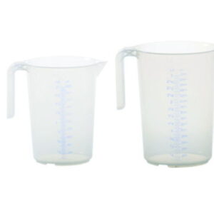 Measuring jug 2000ml, PP, 2 scales transparent, open handle, stackable