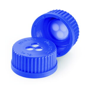 DWK Duran Membrane Screw Caps, GL 45, PP, Blue, for Laboratory Glass Bottles, ePTFE Pore Size 0.2 µm