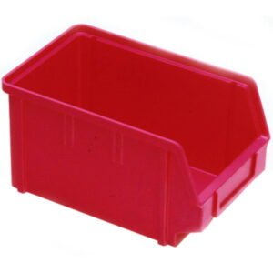 Hünersdorff Storage Bins, PS, Red, 165/140x100x75 mm