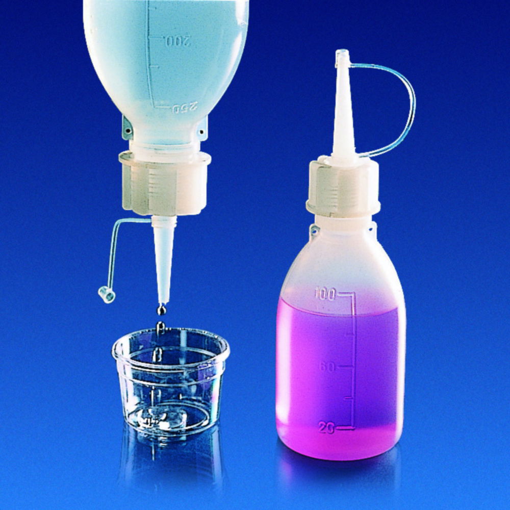 Kartell Long Spout Dropping Bottle Screw Cap GL 18 PE Length 40 mm