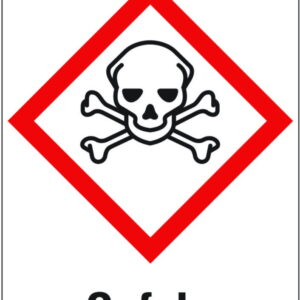 Kroschke Hazardous Material Symbols, Danger Acute Toxicity, 37 × 52 mm, Pack of 6