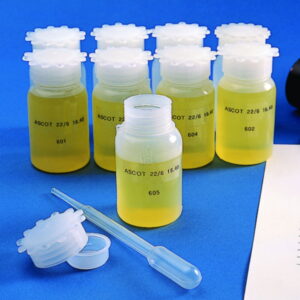 Kartell Wide Mouth Bottles 50 mL PE Graduated with Closure PP Pack of 10