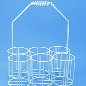 Württ PE-Coated Wire Bottle Carrier for 6 x 250 ml Bottles (80x80 mm)