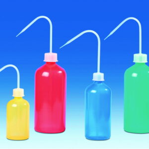 VITLAB Wash Bottles 500 ml, LDPE, Green, Pack of 5
