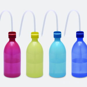 ISOLAB Wash Bottles 500 mL PE Narrow Neck Yellow Pack of 3