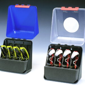SecuBox® Midi4, 23.6x22.5x12.5cm transparent "eye protection" for 4 visitors safety spectacles