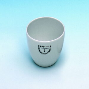 Haldenwanger Porcelain Crucible, 60mm Ø, Medium Form, Glazed (DIN 12904)