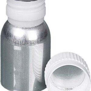 Bürkle Aluminum Bottle, 38 mL, with Tamper-Evident Polypropylene (PP) Screw Cap