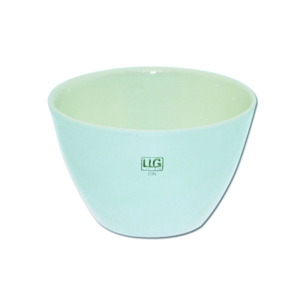 LLG Porcelain Crucible 1/45 DIN 21 mL 45 mm Ø Low Form Glazed