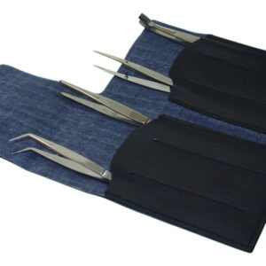 LLG Forceps Assortment, 4 Parts, 1.4301 Steel, 14301 in Synthetic Leather Bag