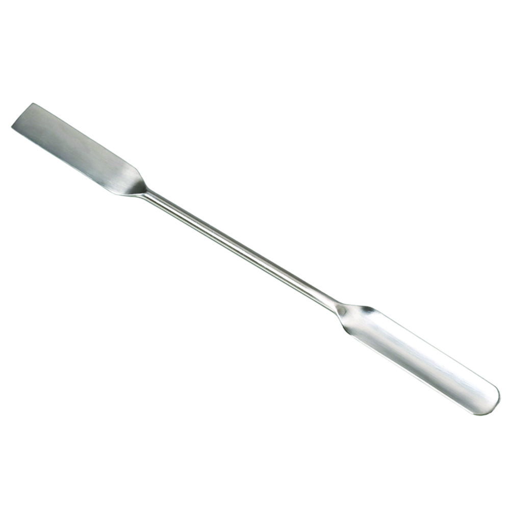 Powder spatula square/half-shell, AISI 304, 150 mm