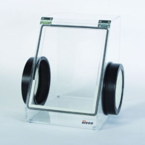 Bohlender Sicco Mini-Glove Box, Clear, PMMA 300x400x400mm, Engagement Ø190mm