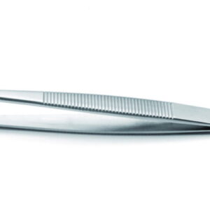 Ideal-tek High Precision Tweezers (105 mm, Type 128.SA, Thin Tip, Squared Bent, Stainless Steel, Anti-Magnetic)
