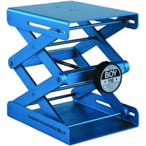 Rudolf Grauer Lab Jack Swiss Boy 105 Aluminium, Blue, Plate 80x75 mm Load 30 kg