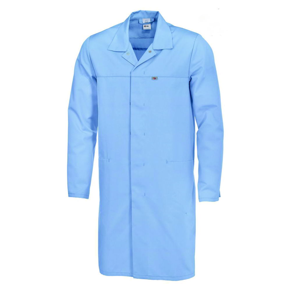 Bierbaum-Proenen BP Laboratory Coat Size 2XLN, Light Blue 65% Polyester / 35% Cotton 1/1 Arm, Unisex