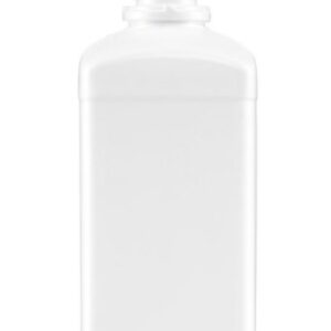 Kautex Textron 1000mL Square Shape Bottle HDPE White (Without Closure)