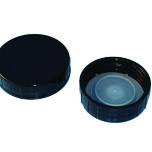 Klett-Kunststofftechnik Screw Caps PP for 50, 100 and 125 ml Wide Mouth Bottles DIN 40, Pack of 100