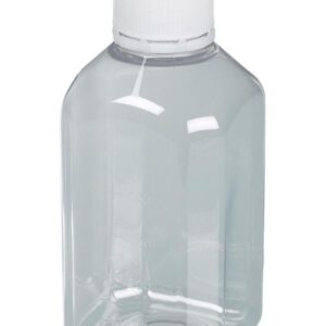 Bürkle Laboratory Bottle, 500 mL, Polyethylene Terephthalate (PET), Sterile, Transparent with Moulded Graduations and Tamper-Evident Cap