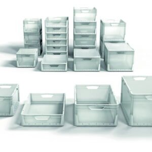 Surplus Systems Euronormbox 66 L, Transparent 600x400x320mm, Full Wall