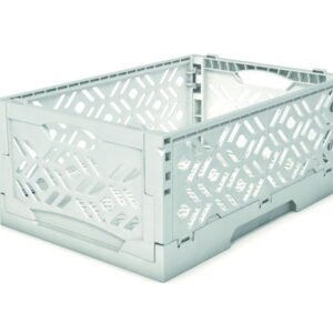Foldable box MINI, 3.1 L, white 238x161x100mm, PP