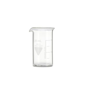 Scherf Beakers 25 ml, High Form, Boro 3.3, without Division and Spout, Pack of 10