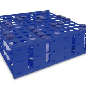 Heathrow Scientific Mega Rack ABS for 100 x 50mL (28-32mm) Tubes - Blue