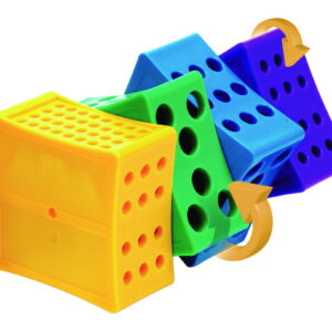 Heathrow Scientific Rota Rack for Microtubes, Rotating 4-Way Rack, 210 x 100 x 100 mm