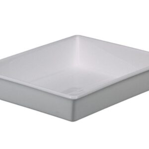 Bürkle Laboratory Tray, 370 × 305 × 78 mm, White Polypropylene​