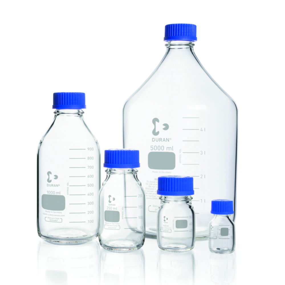 DWK Duran 50 mL Clear Glass Laboratory Bottle with GL 32 Screw Cap