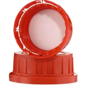 Kautex Tamper Evident Screw Cap, PP Red, 54 mm for 500–1000 mL Bottles