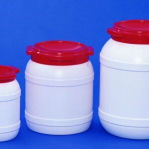 A. Johnen Verpackungen Wide Neck Barrel 20.0 Ltr HDPE White/Red