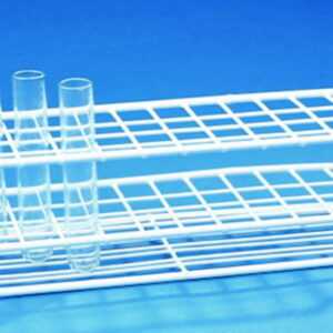 Württ Test Tube Stand (Wire, Nylon-Coated, 18x18mm, Height 70mm, 4 x 12 Openings)