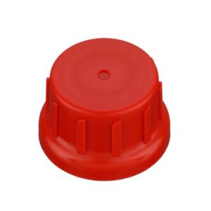 Kautex Textron Bell Cap Red PP PTFE Cup-Shaped Liner Red PP Tamper-Evident Ring