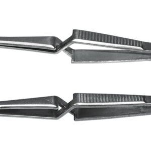 LLG Forceps for Cover Slips, Self-locking, 105 mm, Curved, Stainless Steel 4301