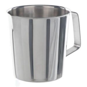 BOCHEM Measuring Jugs 1000 mL, Type 1 Conical, Graduated, 18/8 Steel with Handle