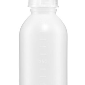 Kautex Textron HDPE Medium Neck Bottle 500 mL Round with Closure