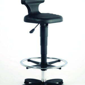 LLG Standing Rest with PU Foam Seat, Black, Foot Ring, Glides, Seat Height 510–780 mm