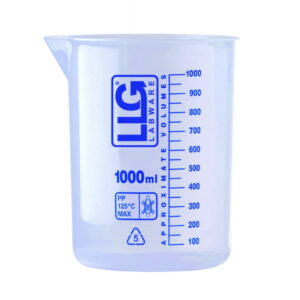 LLG Beaker 2000 ml Low Form PP ISO 7056 Blue Scale