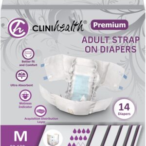 Adult Diapers Premium Strap On 14s- Medium