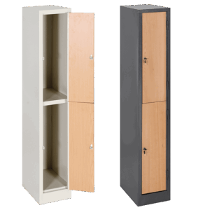 Steel Lockers with Wooden Doors