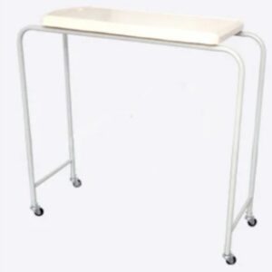Trolley Stainless Steel with wheels – Wooden Top