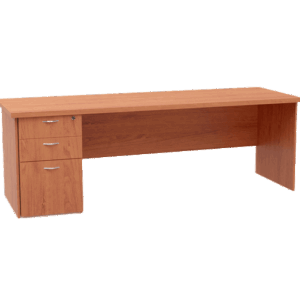 Office Desk with 2 Drawer Deep Filier Pedestal