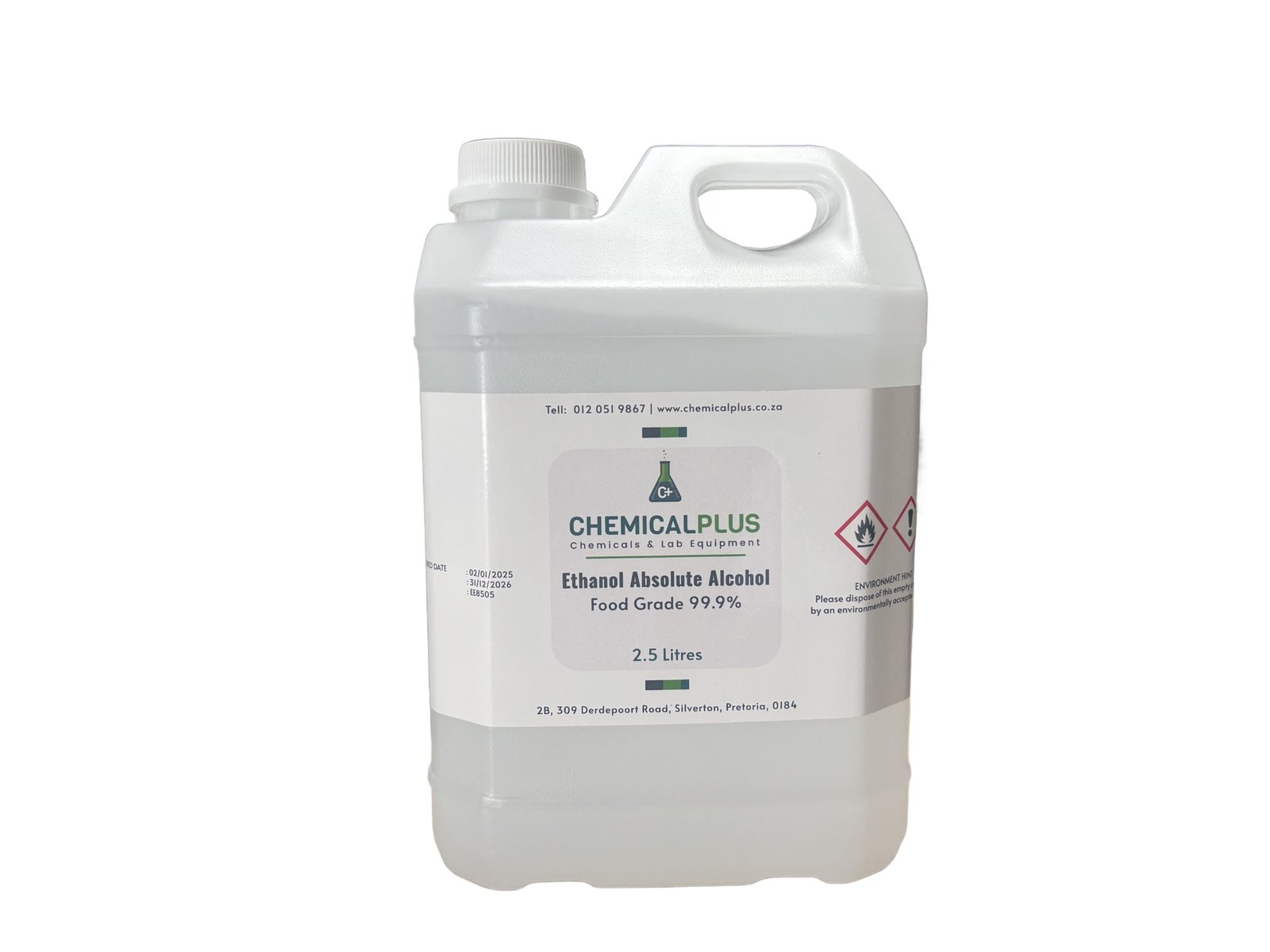 Ethanol Absolute Alcohol, Food Grade 99.9% 2.5L