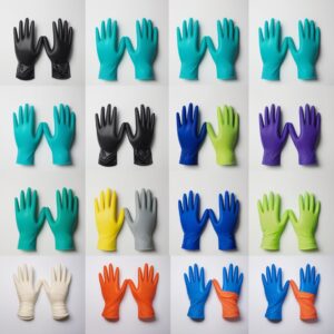 Examining gloves size M 7-8 UNIGLOVES "SELECT BLACK", Latex non sterile, powder free, pack of 100