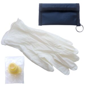 Keyring Pouch – with gloves and CPR barrier mouthpiece