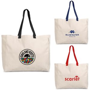 100% 320gsm Extra Large Cotton Beach Bag With 2 Side & Inner Pocket