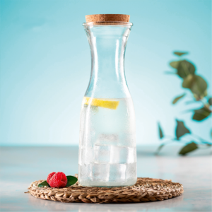 1L Glass Carafe, with natural cork lid