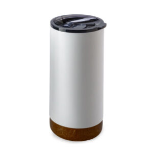 470ml Stainless Steel & Cork Double Wall Mug – Avail White or Black